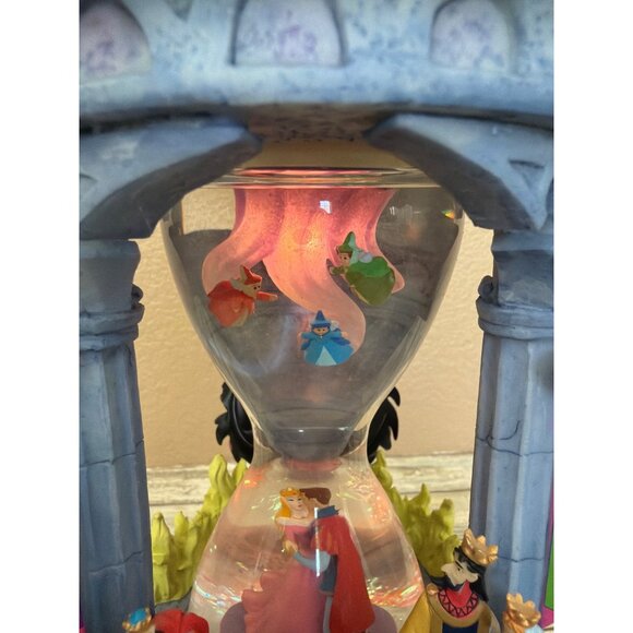 Disney Sleeping Beauty LED Light-UP Hourglass Snowglobe Music Box w/FLAWS - Picture 11 of 17